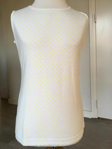 TOM & JO shirt wit / gele stippen NIEUW maat 128 ZM beschikbaar voor biedingen