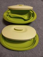 2 tupperware schalen magnetron / serveerschalen, Ophalen of Verzenden, Nieuw, Groen, Schaal