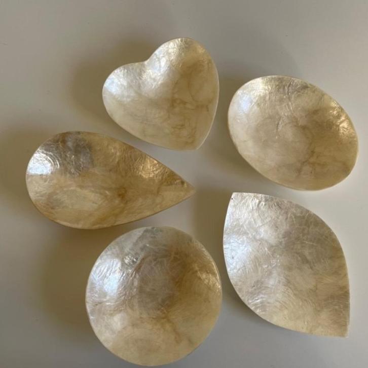 SALE schaaltjes van Capiz schelp 4,75 per stuk in div vormen, Huis en Inrichting, Woonaccessoires | Overige, Nieuw, Ophalen of Verzenden