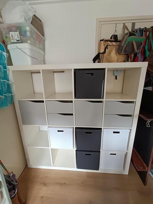 Ikea Kallax Kast 4x4, Huis en Inrichting, Kasten | Boekenkasten, Gebruikt, 150 tot 200 cm, 150 tot 200 cm, 25 tot 50 cm, Met lade(s)