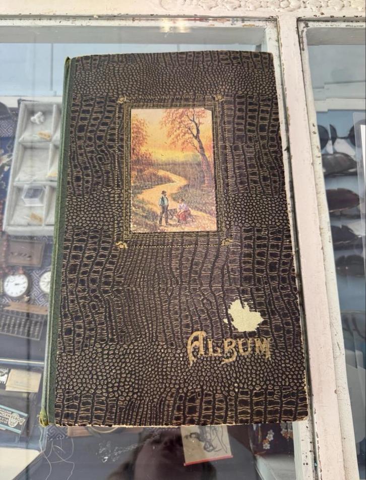 Uniek album met 219 antieke prentbriefkaarten, Audio, Tv en Foto, Fotoalbums en Accessoires, Zo goed als nieuw, Ophalen of Verzenden