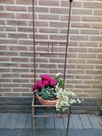 Brocante ijzeren bloembak, Ophalen, Minder dan 60 cm, Rond, Zo goed als nieuw