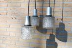 Vintage hanglamp met 3 kelken, Huis en Inrichting, Lampen | Hanglampen, Gebruikt, Vintage, Ophalen of Verzenden, Nvt