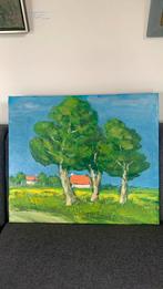 Prachtig olieverfschilderij landschapsschilder Van der Veer, Ophalen of Verzenden
