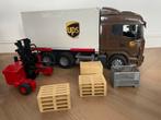 Bruder Scania UPS Vrachtwagen met Heftruck, Ophalen, Gebruikt