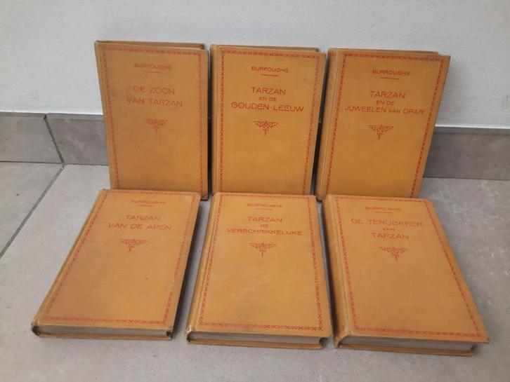 6x Tarzan, zeer oude boeken (1923 - 1938) collectors items, Boeken, Avontuur en Actie, Gelezen, Ophalen of Verzenden