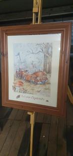 Leuke plaat met grenen lijst kinderkamer., Huis en Inrichting, Ophalen of Verzenden, 50 tot 75 cm, Schilderij, 50 tot 75 cm