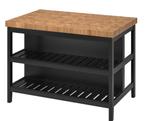 Keukeneiland IKEA Vadholma zwart met 2 barkrukken, Huis en Inrichting, Keuken | Keukenelementen, Ophalen, 100 tot 150 cm, 75 cm of meer