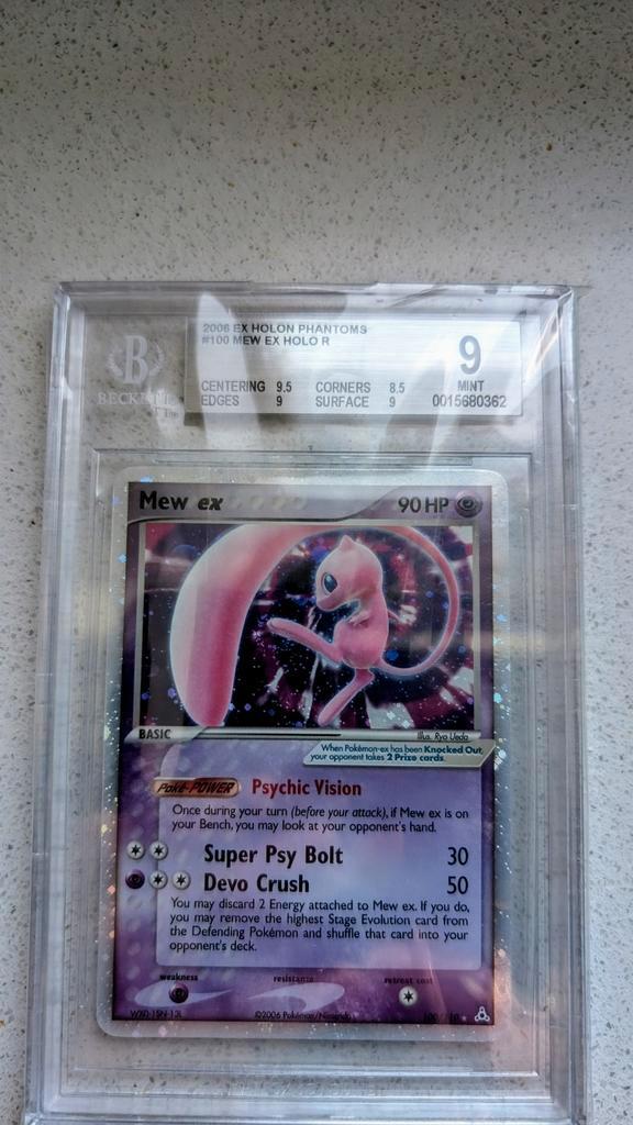 Mew ex Holon Phantoms BGS 9 MINT, Hobby en Vrije tijd, Verzamelkaartspellen | Pokémon, Zo goed als nieuw, Losse kaart, Verzenden