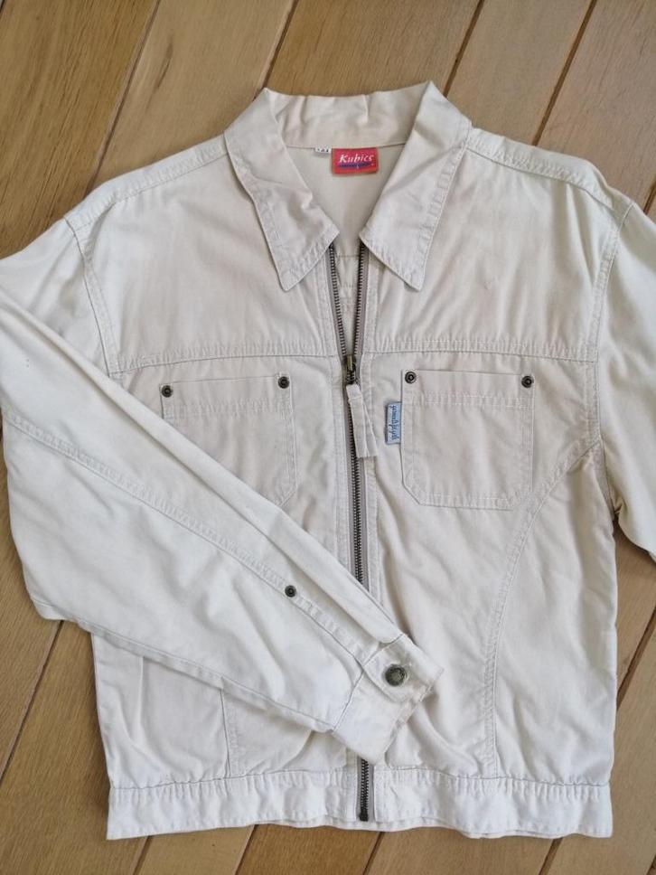 KUBICS spijkerjack zand maat 164, Kinderen en Baby's, Kinderkleding | Maat 164, Zo goed als nieuw, Meisje, Jas, Ophalen of Verzenden
