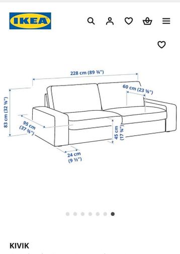 Ikea kivik zwart leren bankstel - afbeelding 5
