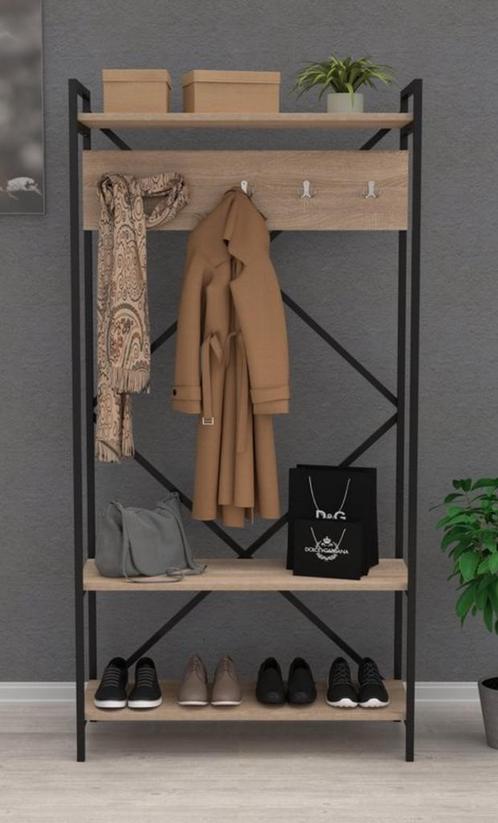 Industriële kledingkast en schoenenbank 180x35x90 cm, Huis en Inrichting, Woonaccessoires | Kapstokken, Nieuw, Staande kapstok