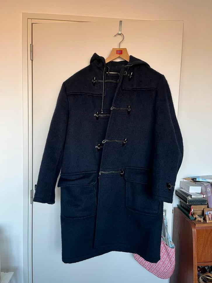 Biesot Houtje-Touwtje Jas - Wol, Wind/Waterdicht, maat 51/52, Kleding | Dames, Jassen | Winter, Zo goed als nieuw, Blauw, Ophalen of Verzenden