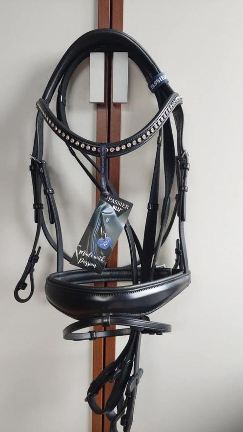Hoofdstel Passier Blu Spirit maat full zwart, Dieren en Toebehoren, Paarden en Pony's | Hoofdstellen en Tuigage, Nieuw, Dressuur