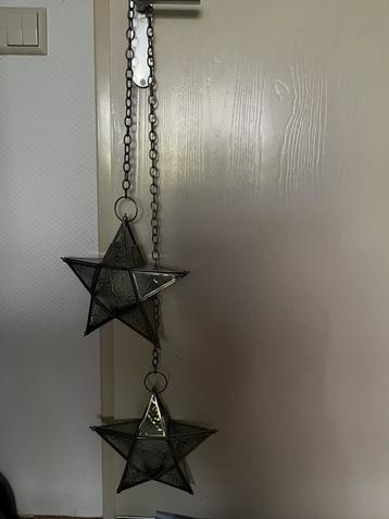 2 Kerststerren verlichting, dmv waxinelichtje beschikbaar voor biedingen