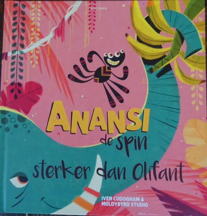 Anansi de spin sterker dan Olifant, Boeken, Kinderboeken | Jeugd | onder 10 jaar, Zo goed als nieuw, Fictie algemeen, Ophalen of Verzenden
