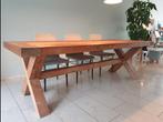 Teakhouten eettafel 2.5m x1m, Huis en Inrichting, Tafels | Eettafels, Ophalen, Gebruikt, Teakhout, 200 cm of meer