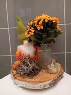 Herfstdecoratie met kabouter en zonnebloemen, Huis en Inrichting, Ophalen, Zo goed als nieuw