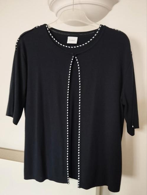 Vest met topje merk Delmod, Kleding | Dames, Grote Maten, Zo goed als nieuw, Trui of Vest, Blauw, Ophalen of Verzenden