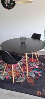 Tafel met 2 stoelen, Huis en Inrichting, Tafels | Eettafels, Ophalen, Zo goed als nieuw, Rond