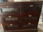 vintage massief rosewood houten ladekast, Ophalen, Gebruikt, 5 laden of meer, 50 tot 100 cm