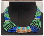 Prachtige vintage Turkoois en Lapis Lazulli ketting., Sieraden, Tassen en Uiterlijk, Antieke sieraden, Met edelsteen, Ketting