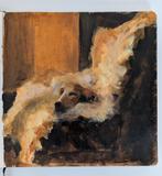 Origineel acryl werk op papier 20  20 cm, Verzenden