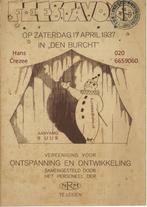 gezocht programma feestavond vereniging ontspanning nrm 1937, Boeken, Kunst en Cultuur | Dans en Theater, Gelezen, Ophalen of Verzenden