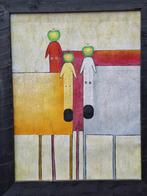 Schilderij hondjes, Antiek en Kunst, Kunst | Schilderijen | Abstract, Ophalen of Verzenden