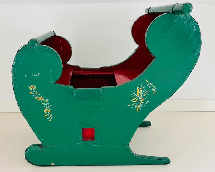 Houten antieke duwslee, arrenslee, toogslede, Antiek en Kunst, Antiek | Overige Antiek, Ophalen