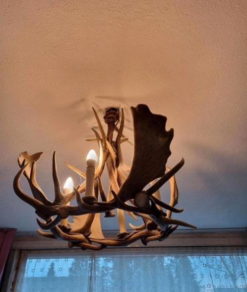 Groot hertengewei lamp herten gewei jacht, Huis en Inrichting, Lampen | Kroonluchters, Gebruikt, Ophalen of Verzenden