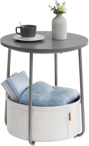 VASAGLE Bijzettafel, ronde salontafel-3 Kleur beschikbaar voor biedingen
