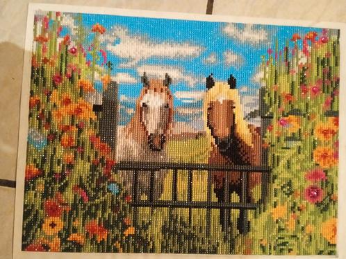 Paarden (2)  - 30 x 40 Diamond Painting Schilderij, Huis en Inrichting, Woonaccessoires | Schilderijen, Tekeningen en Foto's, Nieuw