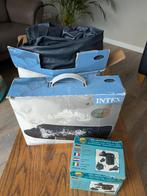 2st Intex twin size luchtbedden incl pomp, Caravans en Kamperen, Luchtbedden, Ophalen, Gebruikt
