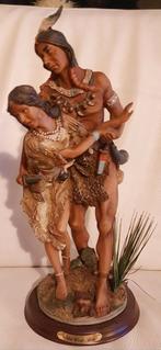 Houten Indianen Beeld - 34 cm, Ophalen of Verzenden