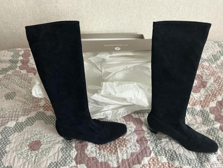 Laarzen, Paul Kaiser, maat 6, navy blue/donkerbkauw, Kleding | Dames, Schoenen, Zo goed als nieuw, Hoge laarzen, Blauw, Ophalen of Verzenden