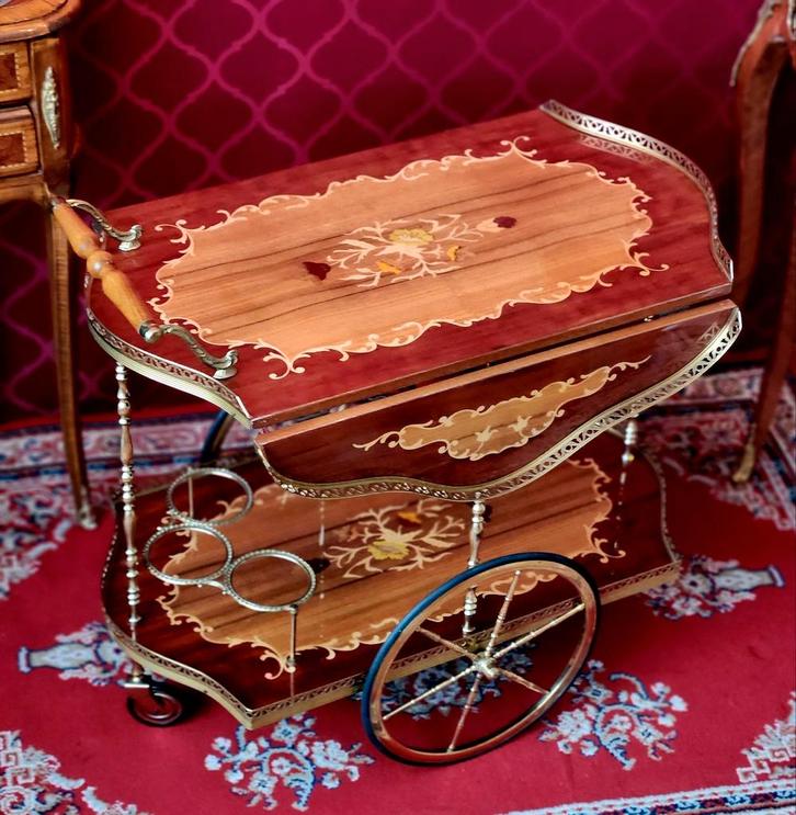 Bar trolley drankwagen, Antiek en Kunst, Antiek | Meubels | Tafels, Ophalen