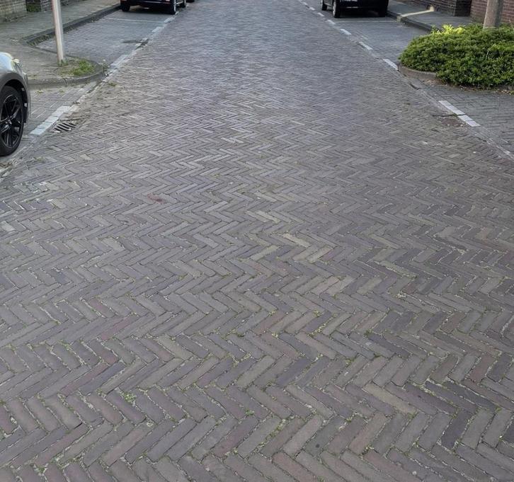 Oude gebakken waaltjes, Rood-Paars uit het werk WDRI, Tuin en Terras, Tegels en Klinkers, Gebruikt, Klinkers, Keramiek, 10 m² of meer