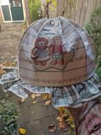 Stoffen Lampenkap Beren Groen Wit Gestreept, Huis en Inrichting, Lampen | Lampenkappen, 25 tot 50 cm, Rond, Ophalen of Verzenden