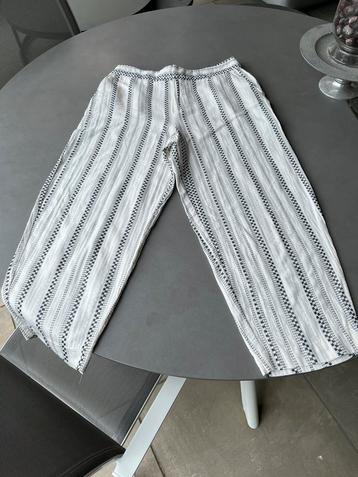 Nieuwe blauw / off white Zara broek, maat L beschikbaar voor biedingen