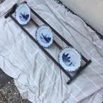 Antieke delft  blauwe //En borden rek antieke, Ophalen of Verzenden