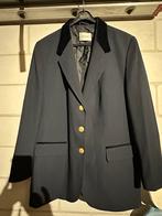 Donkerblauw jasje met fluwelen details - Zo goed als nieuw, Kleding | Dames, Ophalen of Verzenden, Zo goed als nieuw, Blauw, Jasje