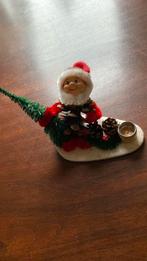Oude brocante kerstkandelaar antiek  kabouter kerst kerstbal, Ophalen of Verzenden, Gebruikt
