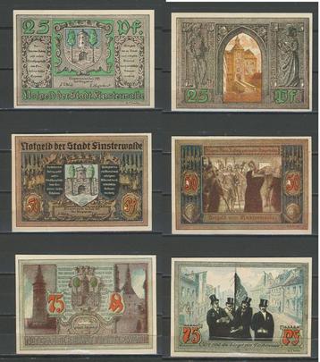 Finsterwalde 25-50-75 Pf 1921 Noodgeld Notgeld Biljet r-172  beschikbaar voor biedingen