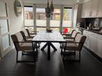 Eettafel met stoelen, Ophalen, Gebruikt, Eettafel, 8 zitplaatsen