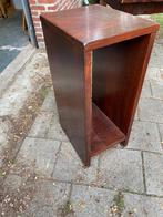 Stevige teak bijzet/ planten tafel, Ophalen, Gebruikt, Vierkant, Minder dan 55 cm