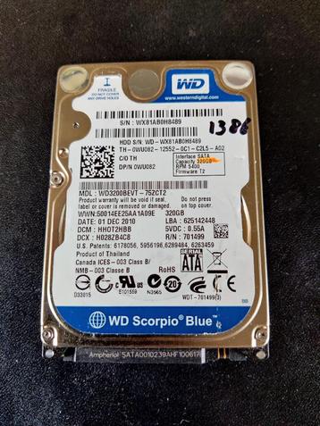 Western Digital WD3200BEVT - 320GB 2,5" [HDD-1386x] 2-10 beschikbaar voor biedingen