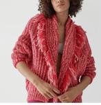 NIEUW Forte_Forte zacht franje vest mt 0 XS/M wol/mohair, Ophalen, Nieuw, Roze, Maat 34 (XS) of kleiner