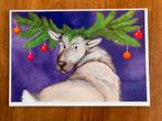 Vintage Kerstkaart - Capucine Mazille - Kerstdier, Ophalen of Verzenden, Nieuw