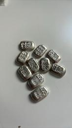 10 stuks 10 gram skull baartjes, Postzegels en Munten, Edelmetalen en Baren, Ophalen of Verzenden, Zilver